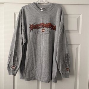 Harley-Davidson Gray Long Sleeve Tee Zion Utah